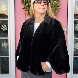 Vintage Wilfert Furs Women's Black Fur Cape Stole